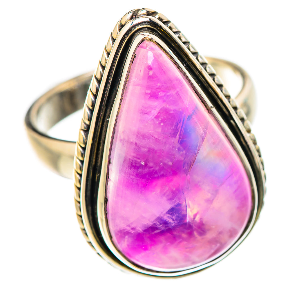 Pink Moonstone Rings handcrafted by Anasilvercos - RING130884 - Photo 2