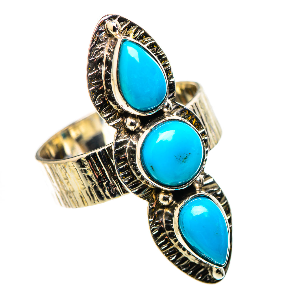 Sleeping Beauty Turquoise Rings handcrafted by Anasilvercos - RING130894 - Photo 2