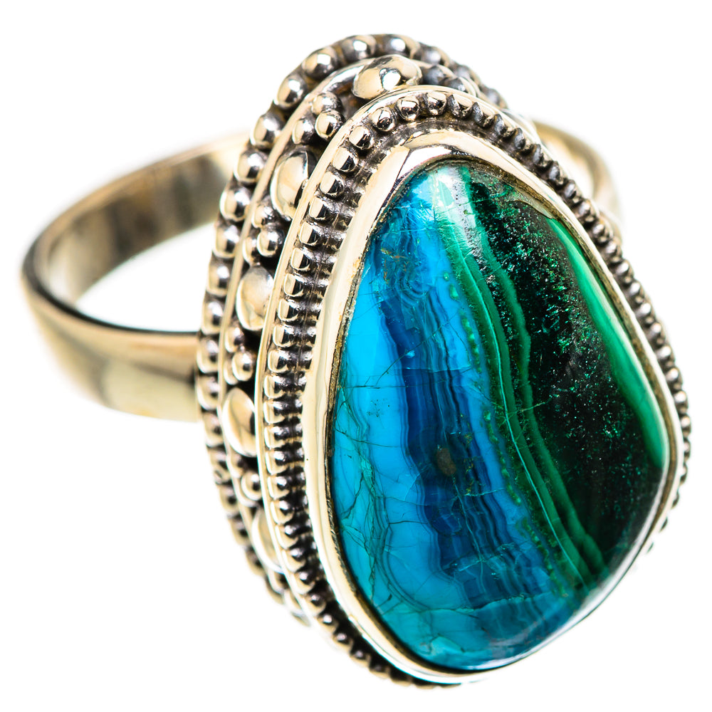 Malachite In Chrysocolla Rings handcrafted by Anasilvercos - RING130915 - Photo 2