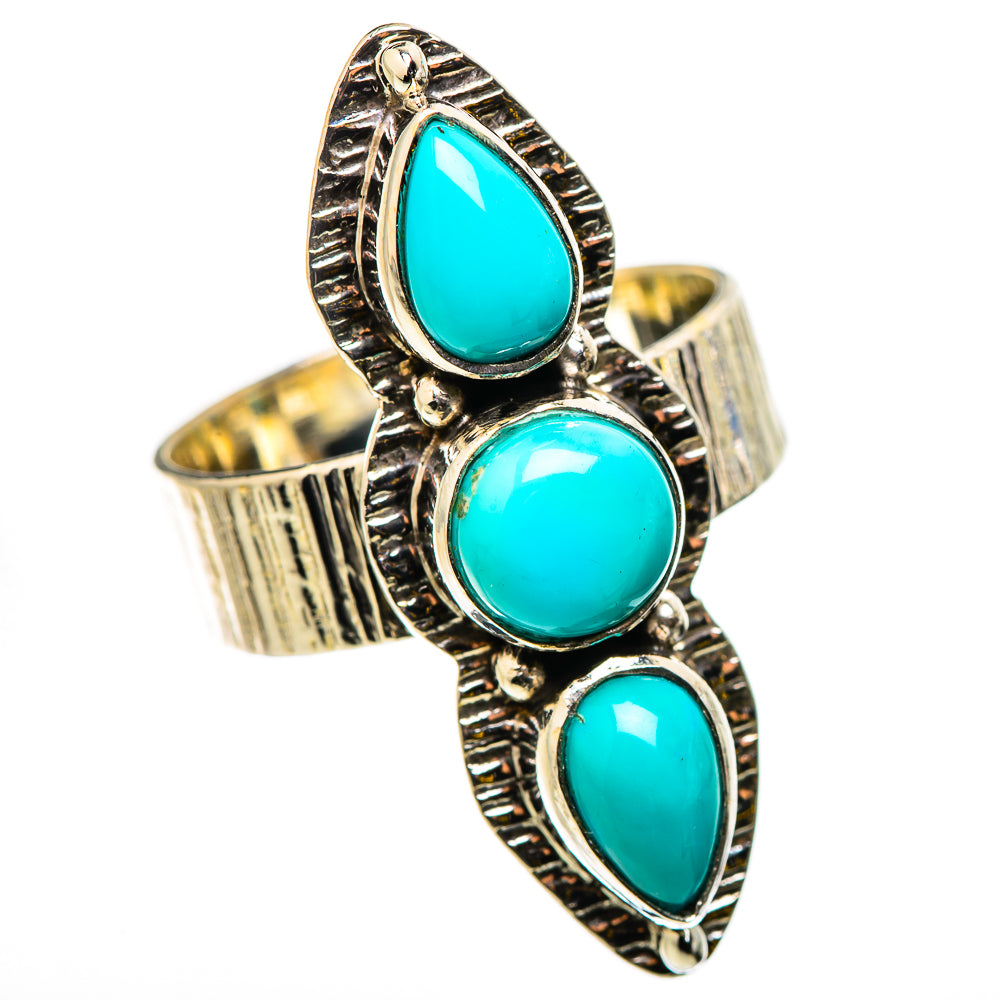 Sleeping Beauty Turquoise Rings handcrafted by Anasilvercos - RING130939 - Photo 2