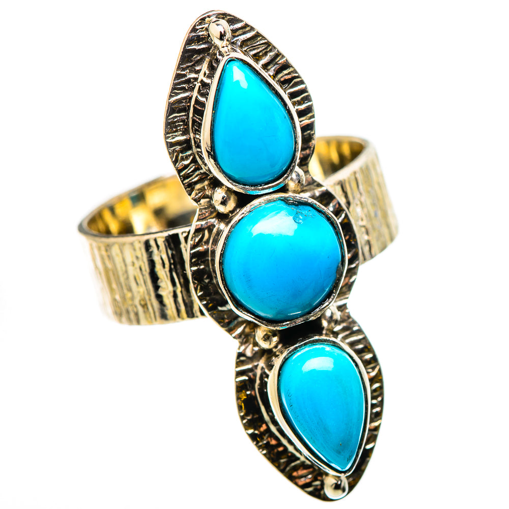 Sleeping Beauty Turquoise Rings handcrafted by Anasilvercos - RING130968 - Photo 2