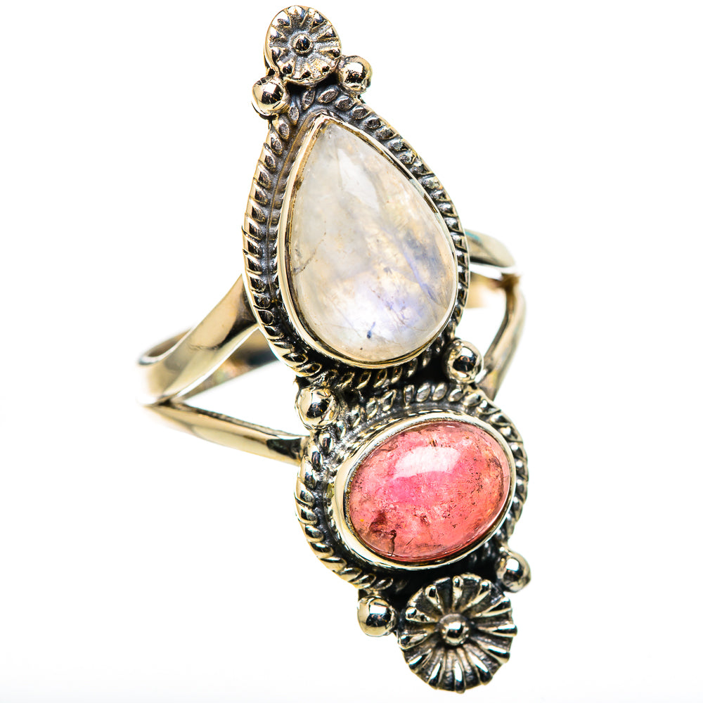 Rainbow Moonstone Rings handcrafted by Anasilvercos - RING130972 - Photo 2