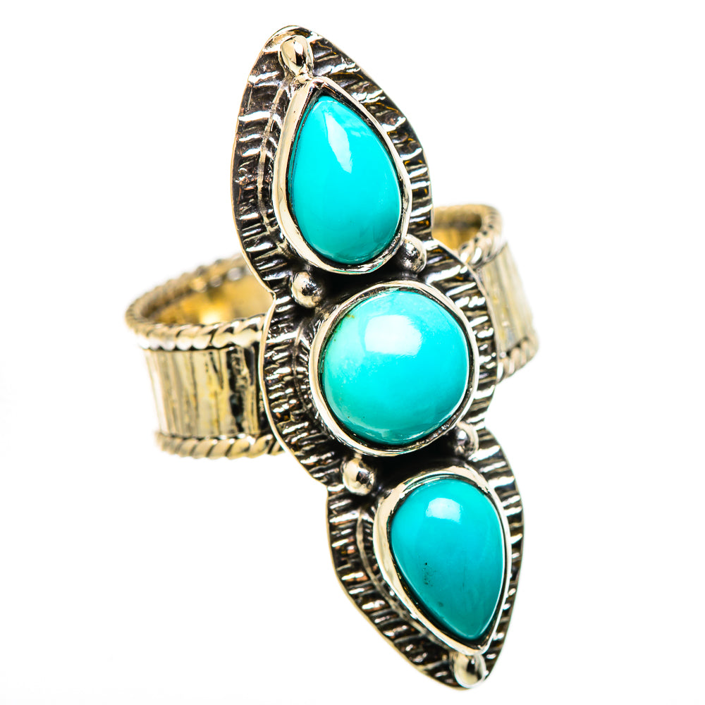 Sleeping Beauty Turquoise Rings handcrafted by Anasilvercos - RING130994 - Photo 2