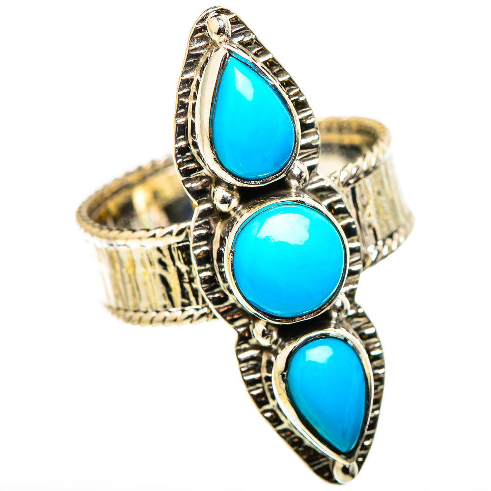 Sleeping Beauty Turquoise Rings handcrafted by Anasilvercos - RING130999 - Photo 2