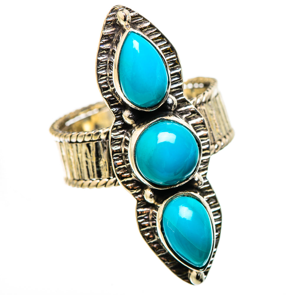 Sleeping Beauty Turquoise Rings handcrafted by Anasilvercos - RING131005 - Photo 2
