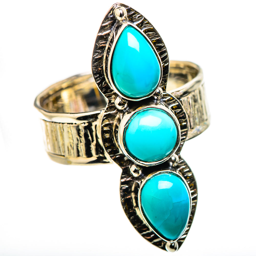 Sleeping Beauty Turquoise Rings handcrafted by Anasilvercos - RING131008 - Photo 2