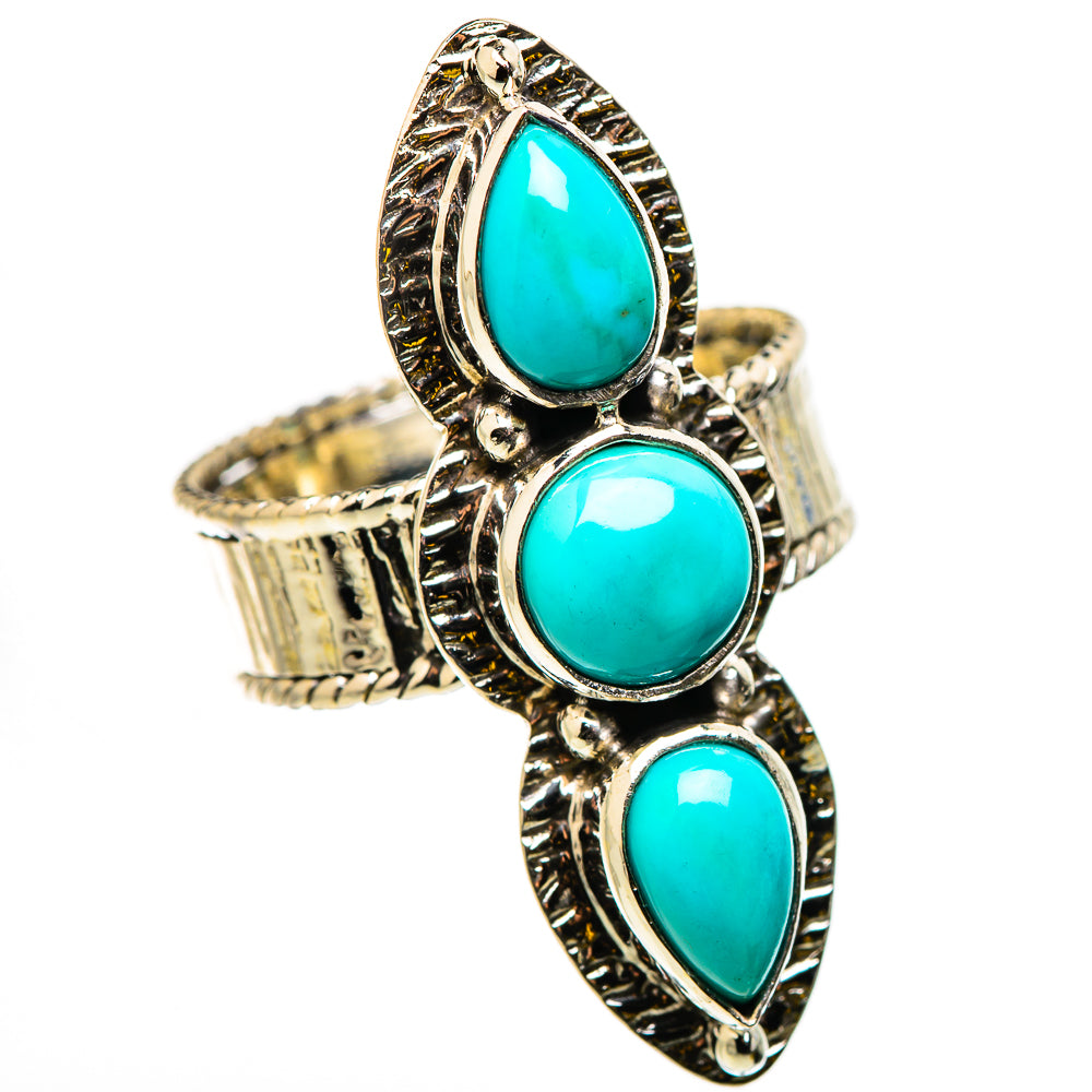 Sleeping Beauty Turquoise Rings handcrafted by Anasilvercos - RING131010 - Photo 2