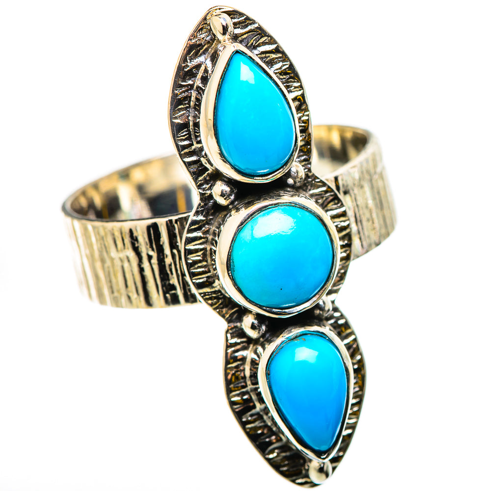 Sleeping Beauty Turquoise Rings handcrafted by Anasilvercos - RING131012 - Photo 2