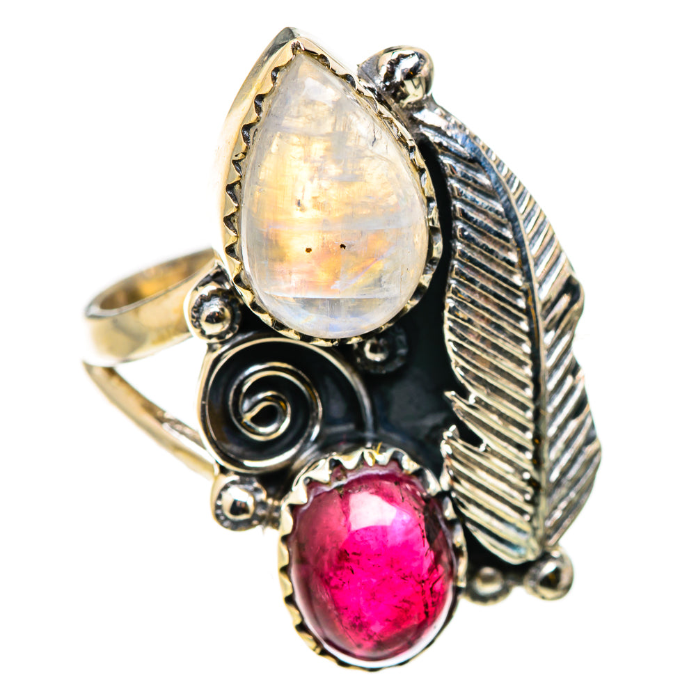 Rainbow Moonstone Rings handcrafted by Anasilvercos - RING131016 - Photo 2