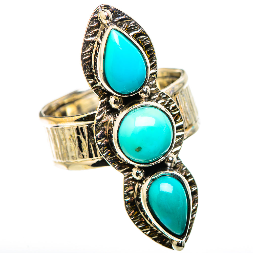 Sleeping Beauty Turquoise Rings handcrafted by Anasilvercos - RING131017 - Photo 2