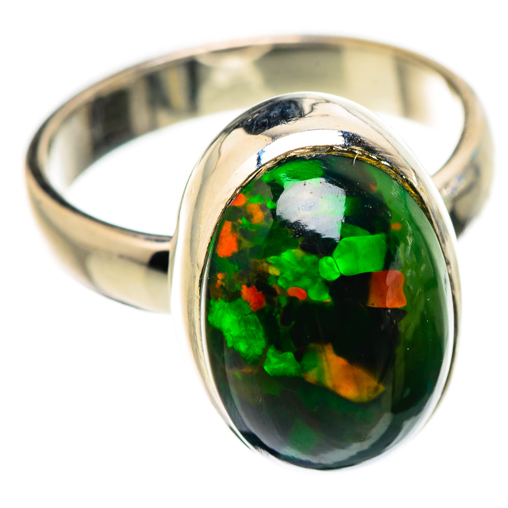 Black Opal Rings handcrafted by Anasilvercos - RING131028 - Photo 2