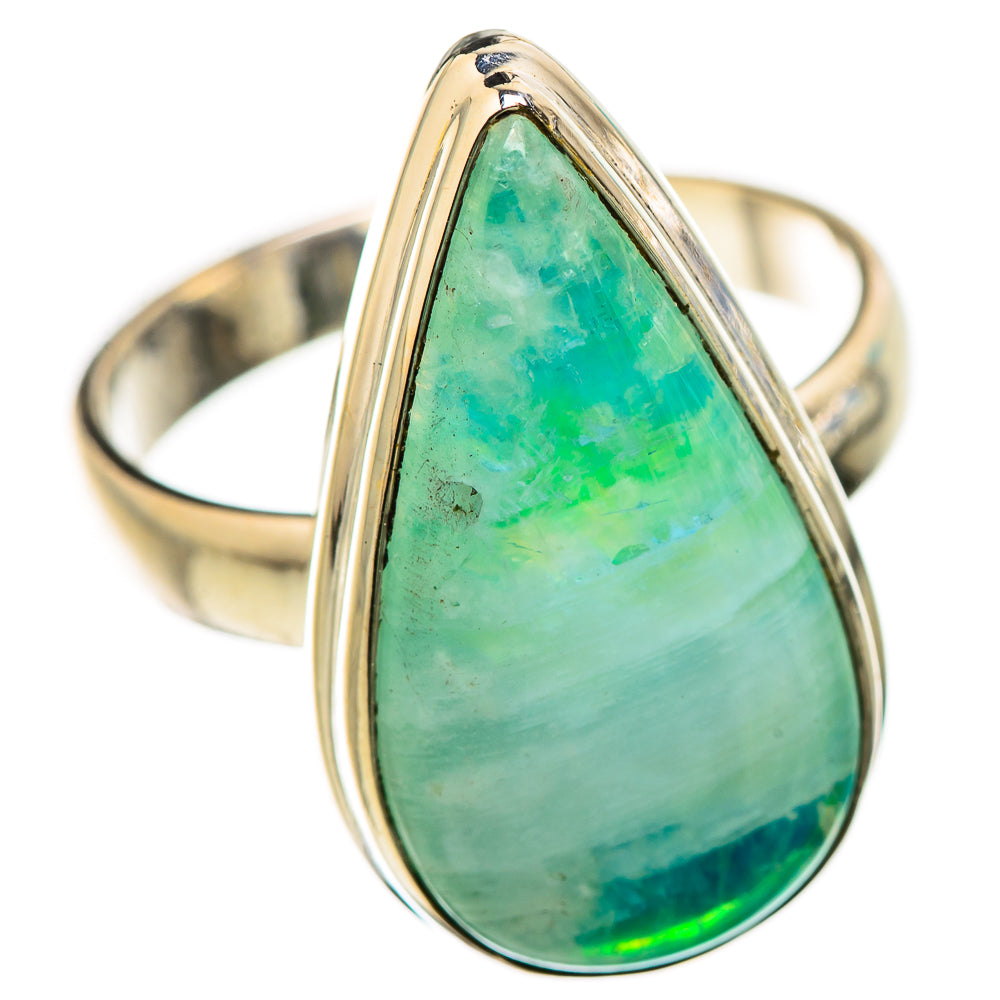 Green Moonstone Rings handcrafted by Anasilvercos - RING131071 - Photo 2