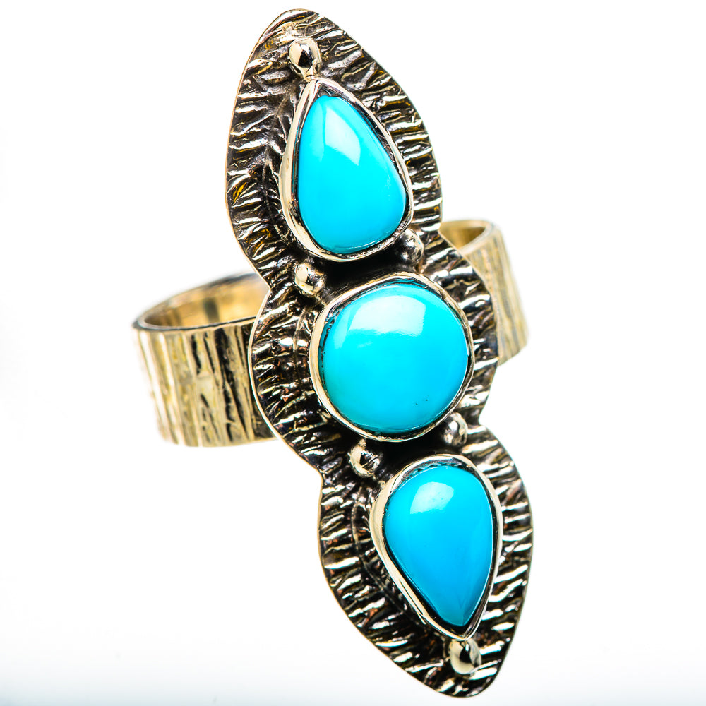 Sleeping Beauty Turquoise Rings handcrafted by Anasilvercos - RING131076 - Photo 2