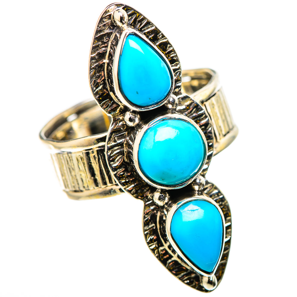 Sleeping Beauty Turquoise Rings handcrafted by Anasilvercos - RING131080 - Photo 2