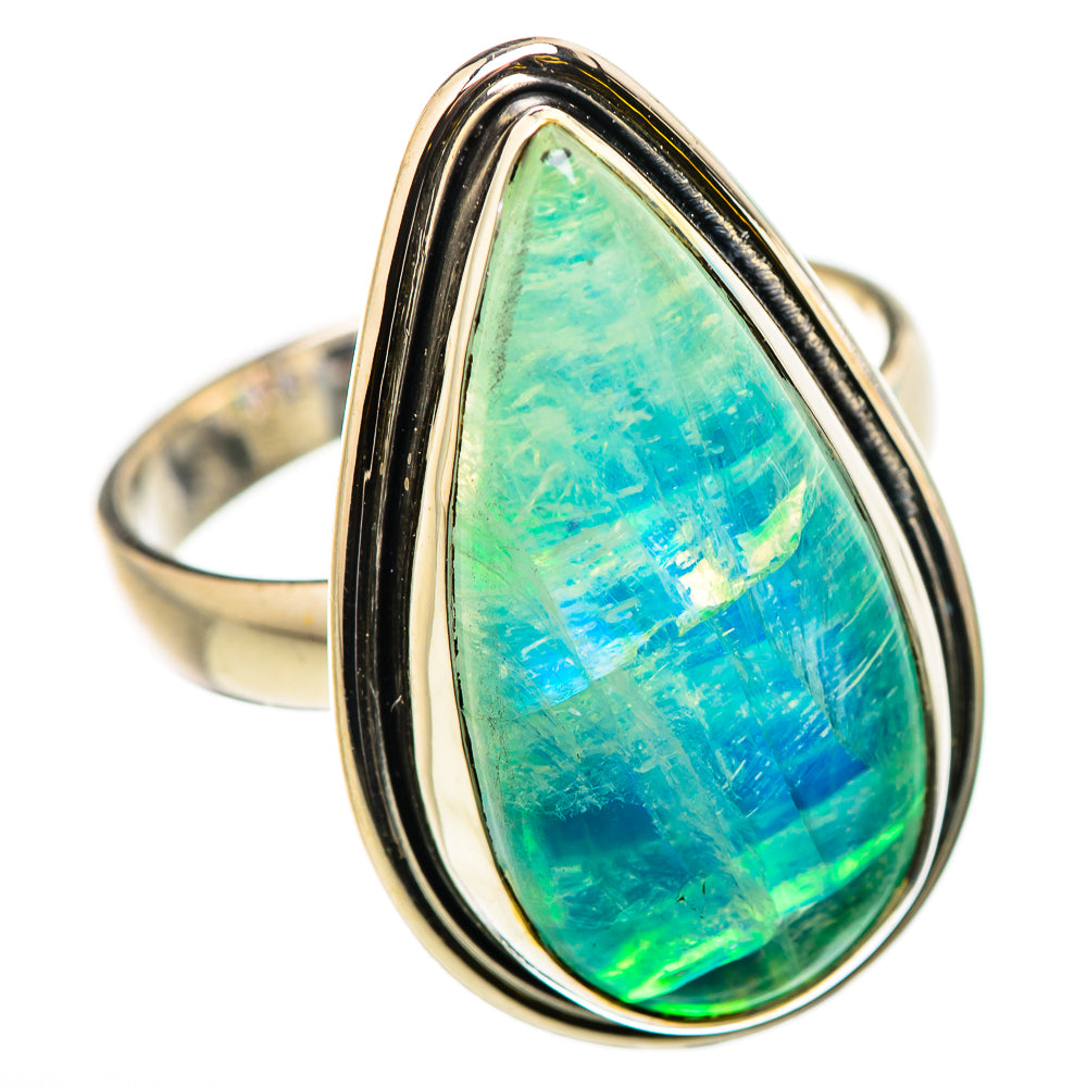 Green Moonstone Rings handcrafted by Anasilvercos - RING131082 - Photo 2