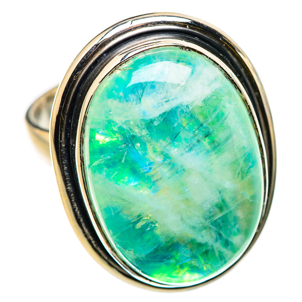 Green Moonstone Rings handcrafted by Anasilvercos - RING131090 - Photo 2