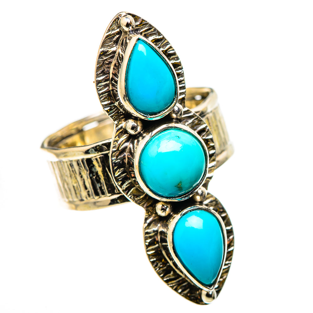 Sleeping Beauty Turquoise Rings handcrafted by Anasilvercos - RING131109 - Photo 2