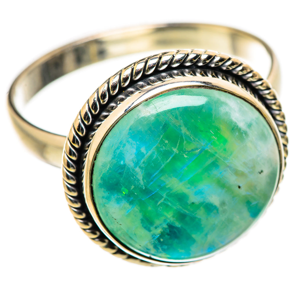 Green Moonstone Rings handcrafted by Anasilvercos - RING131122 - Photo 2