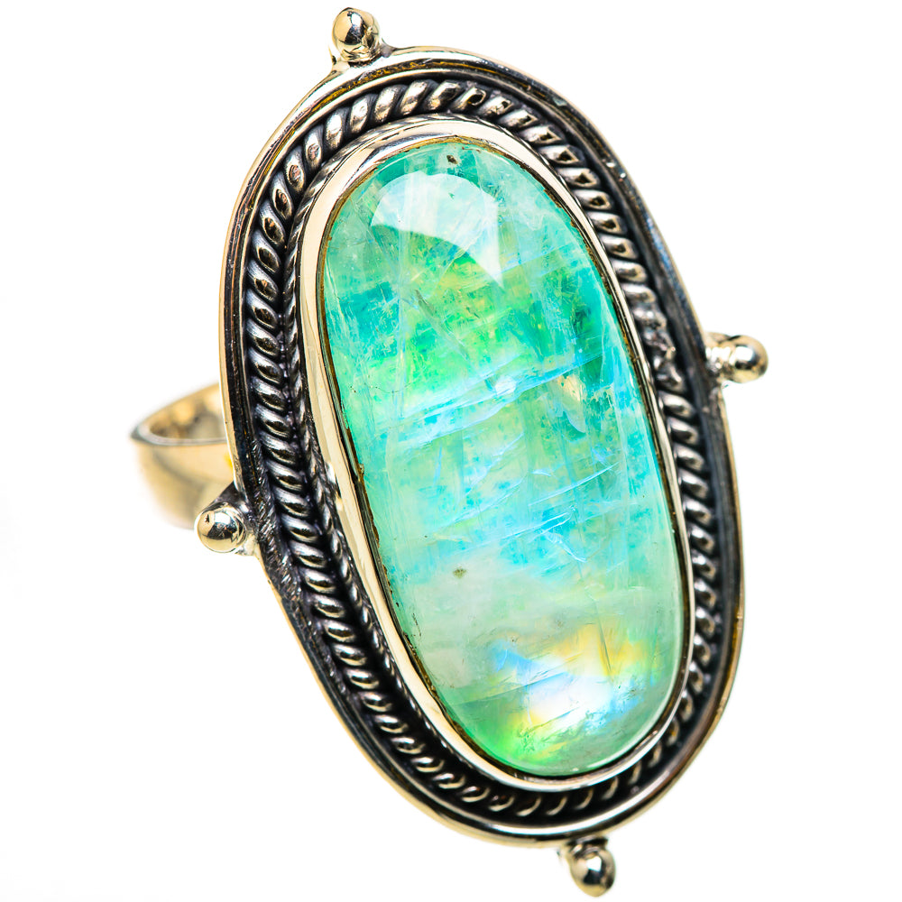 Green Moonstone Rings handcrafted by Anasilvercos - RING131131 - Photo 2