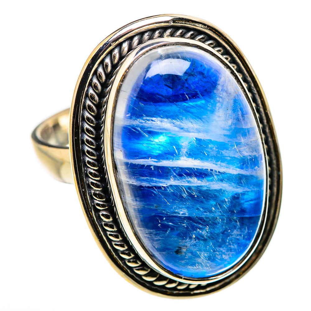 Rainbow Moonstone Rings handcrafted by Anasilvercos - RING131140 - Photo 2