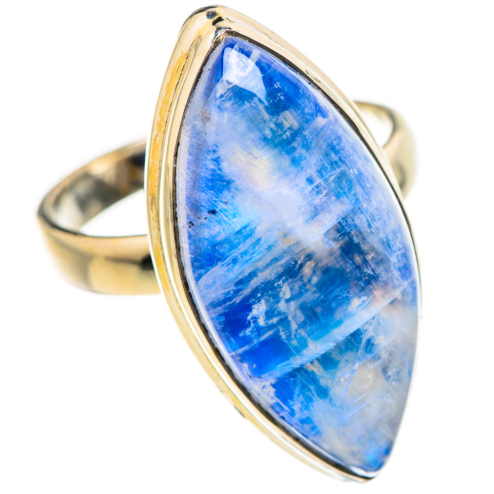 Rainbow Moonstone Rings handcrafted by Anasilvercos - RING131145 - Photo 2