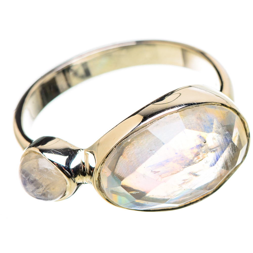 Rainbow Moonstone Rings handcrafted by Anasilvercos - RING131169 - Photo 2