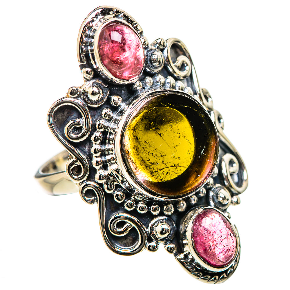 Watermelon Tourmaline Rings handcrafted by Anasilvercos - RING131170 - Photo 2