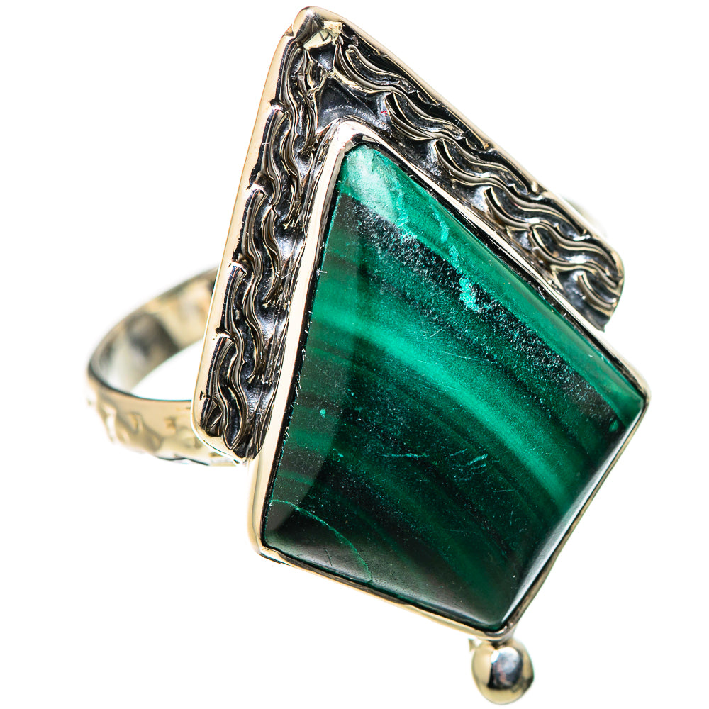 Malachite Rings handcrafted by Anasilvercos - RING131197 - Photo 2