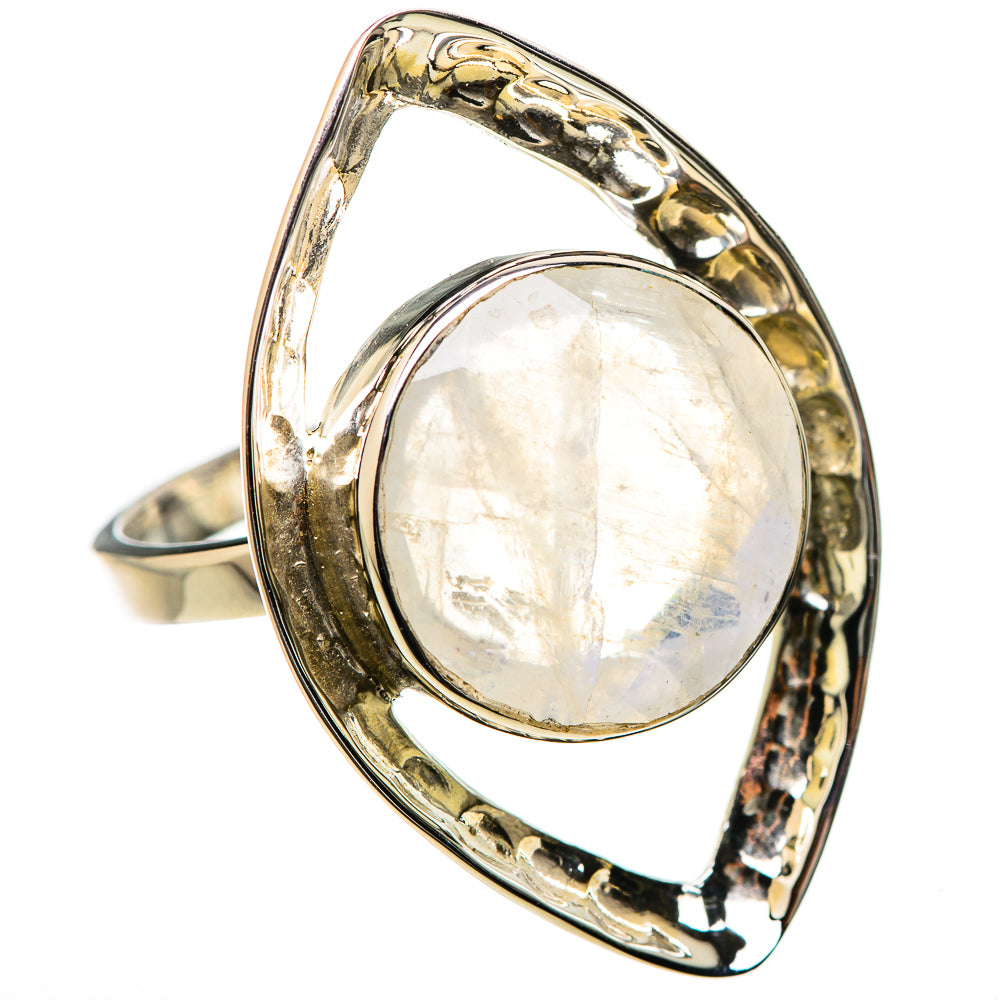 Rainbow Moonstone Rings handcrafted by Anasilvercos - RING131233 - Photo 2