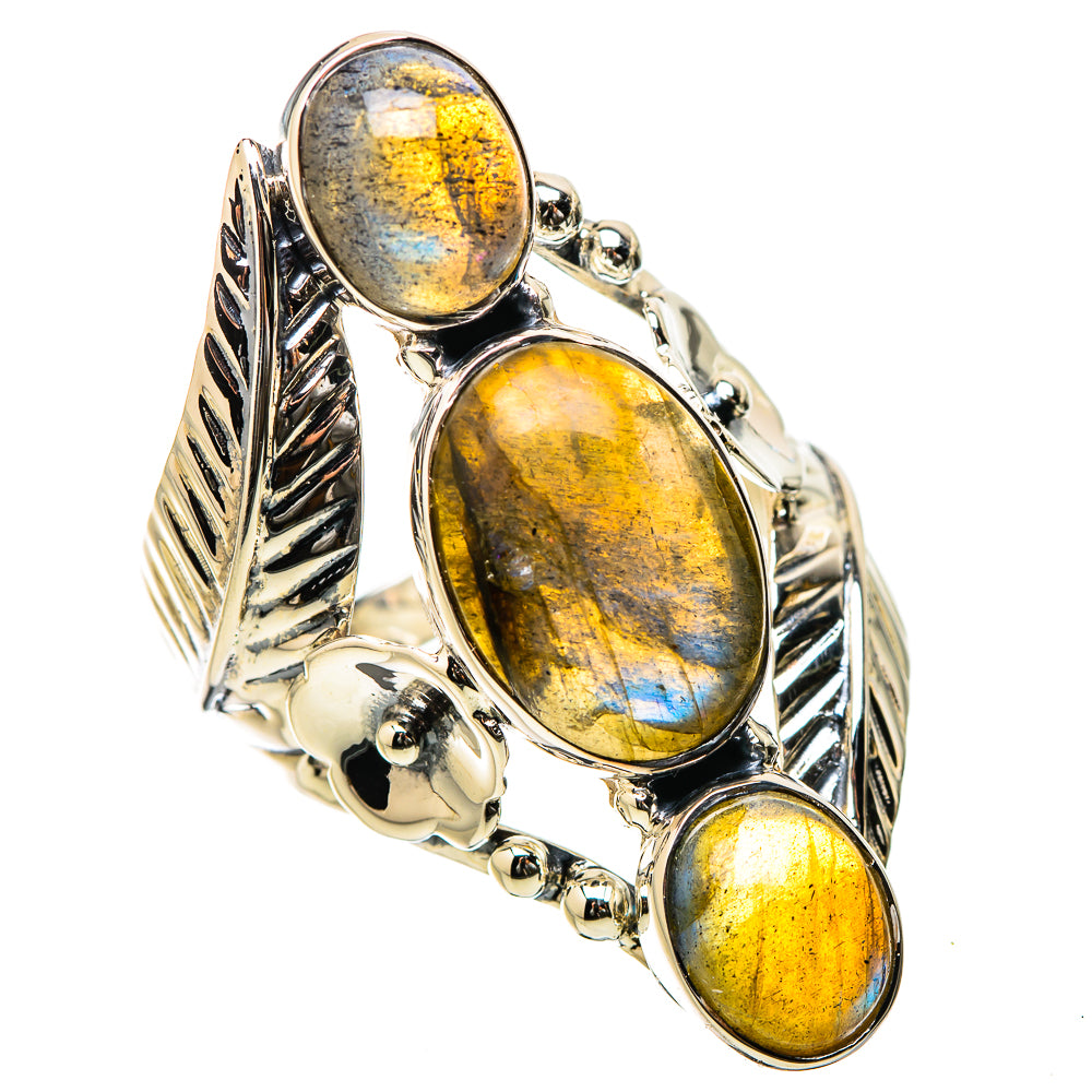 Labradorite Rings handcrafted by Anasilvercos - RING131300 - Photo 2