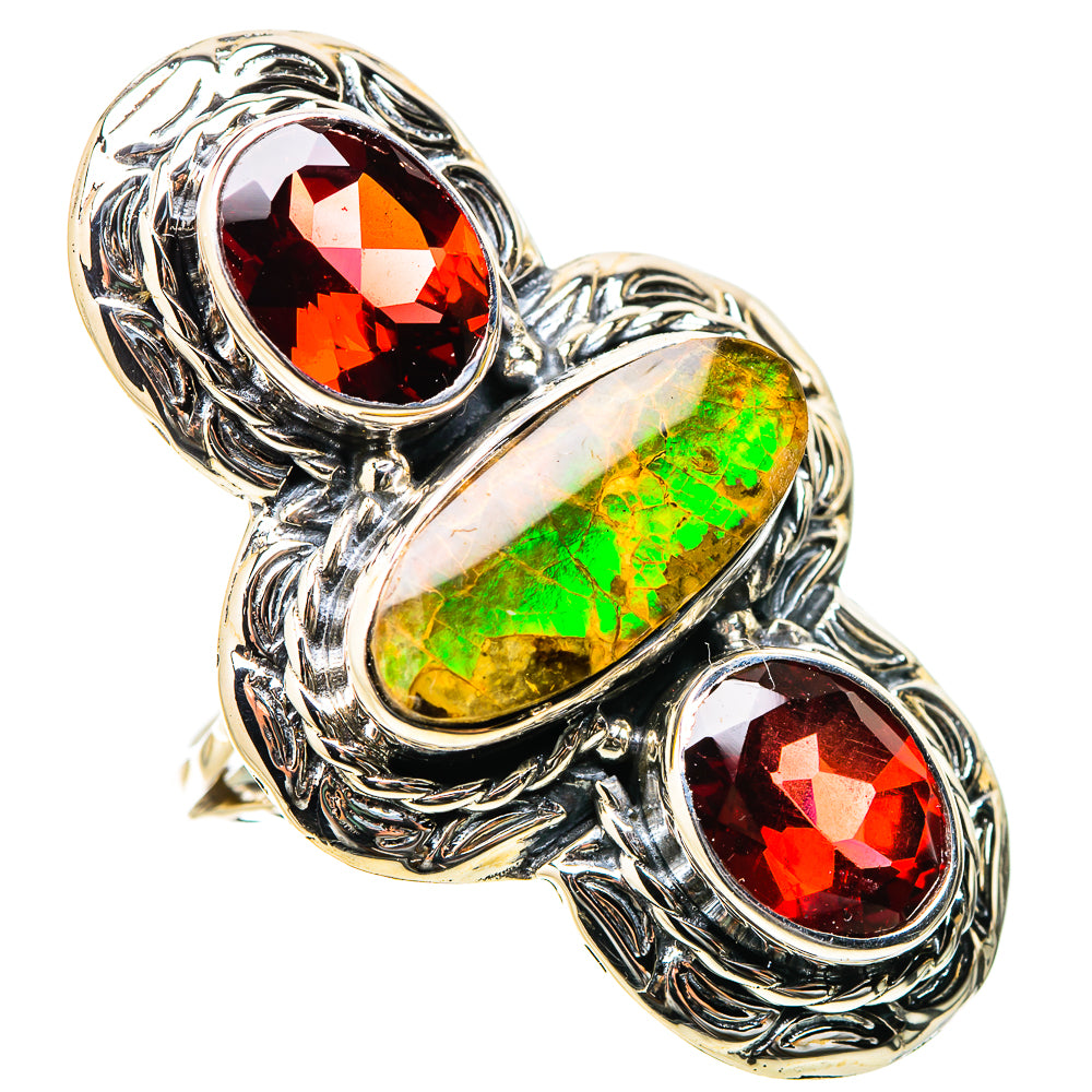 Ammolite Rings handcrafted by Anasilvercos - RING131320 - Photo 2