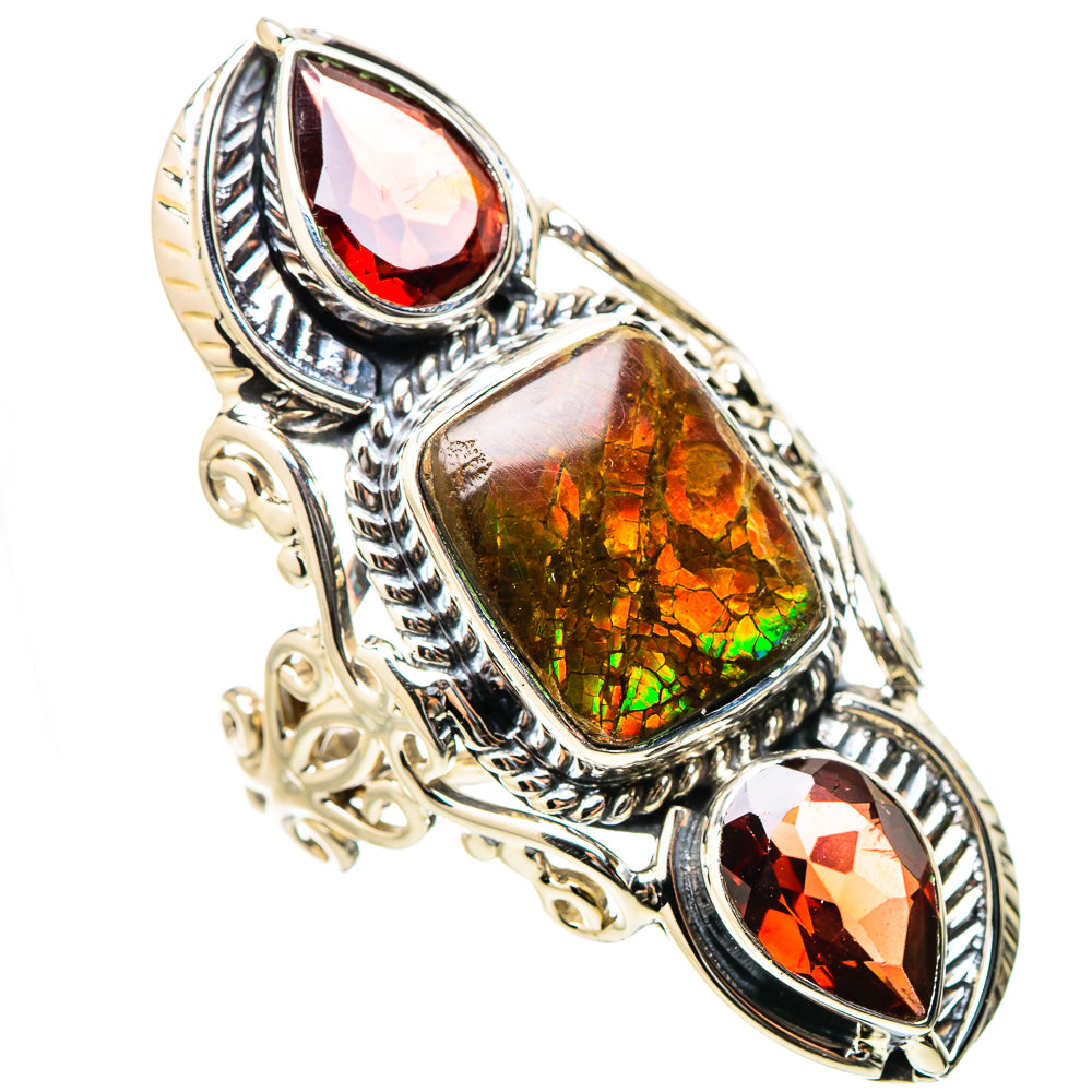 Ammolite Rings handcrafted by Anasilvercos - RING131326 - Photo 2