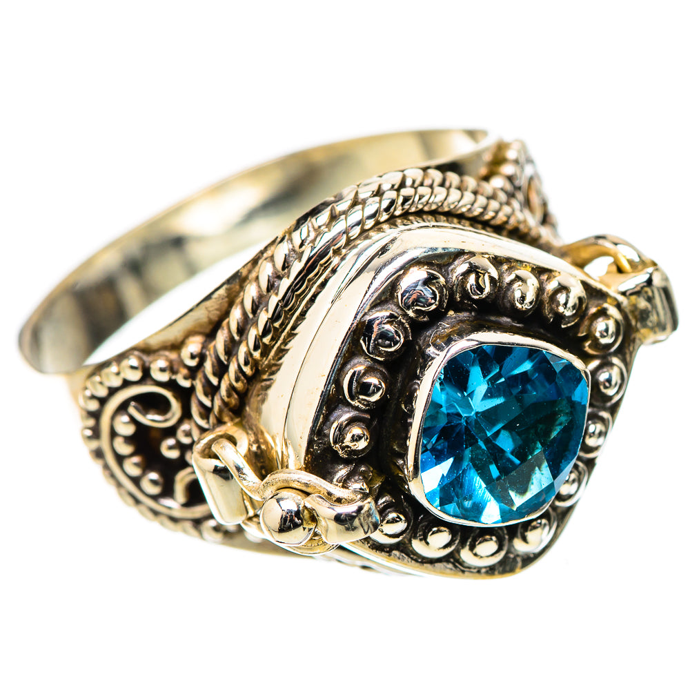 Swiss Blue Topaz Rings handcrafted by Anasilvercos - RING131329 - Photo 2