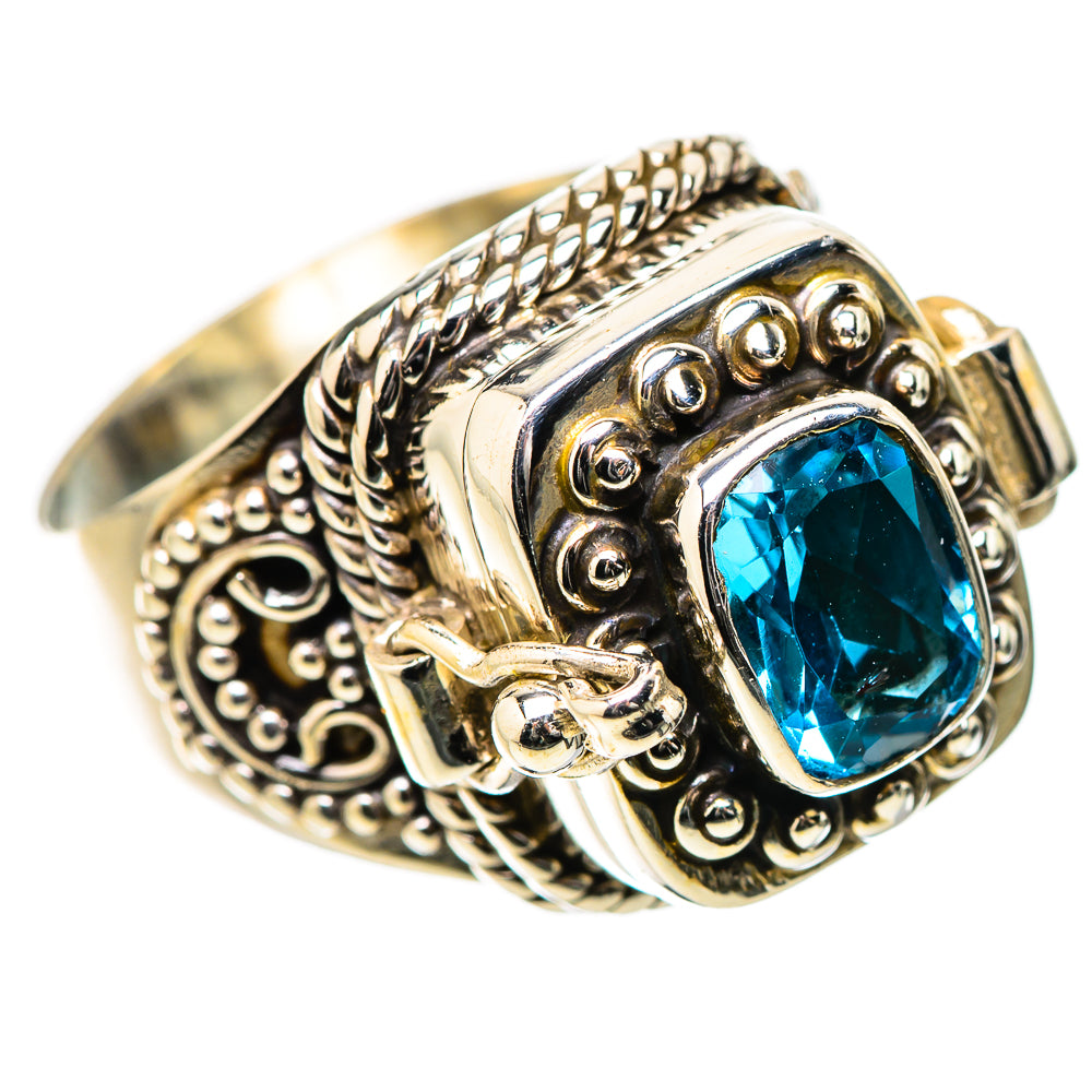 Swiss Blue Topaz Rings handcrafted by Anasilvercos - RING131330 - Photo 2