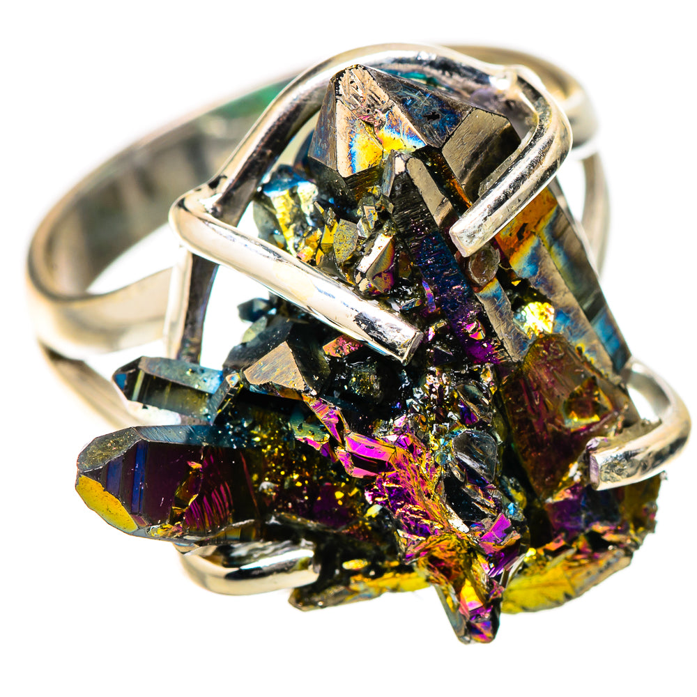 Titanium Sunshine Druzy Rings handcrafted by Anasilvercos - RING131339 - Photo 2