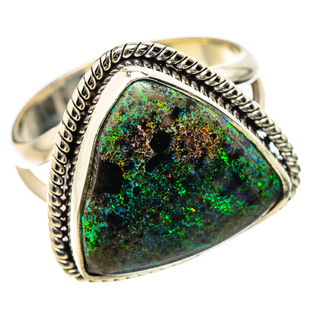 Andamooka Opal Rings handcrafted by Anasilvercos - RING131341 - Photo 2