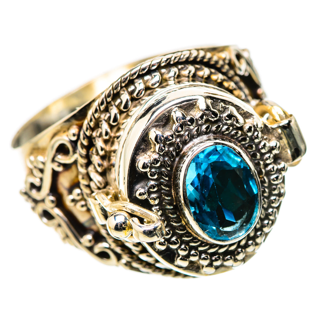 Swiss Blue Topaz Rings handcrafted by Anasilvercos - RING131343 - Photo 2