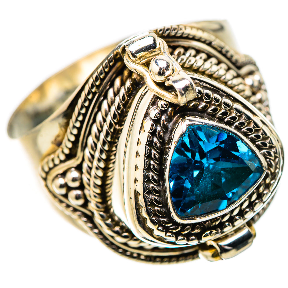 Swiss Blue Topaz Rings handcrafted by Anasilvercos - RING131344 - Photo 2