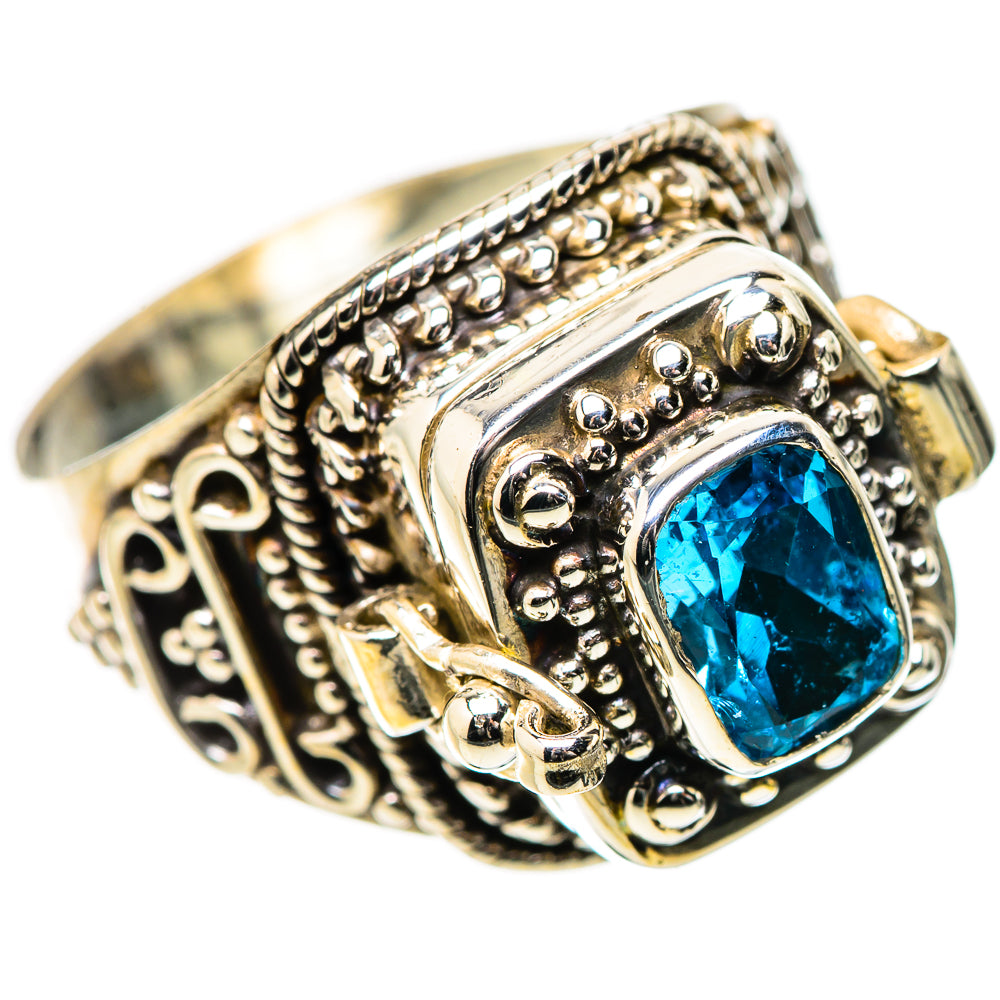 Swiss Blue Topaz Rings handcrafted by Anasilvercos - RING131345 - Photo 2