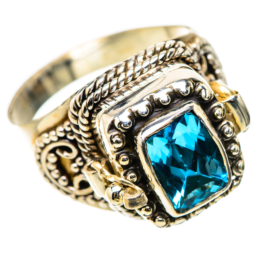 Swiss Blue Topaz Rings handcrafted by Anasilvercos - RING131357 - Photo 2