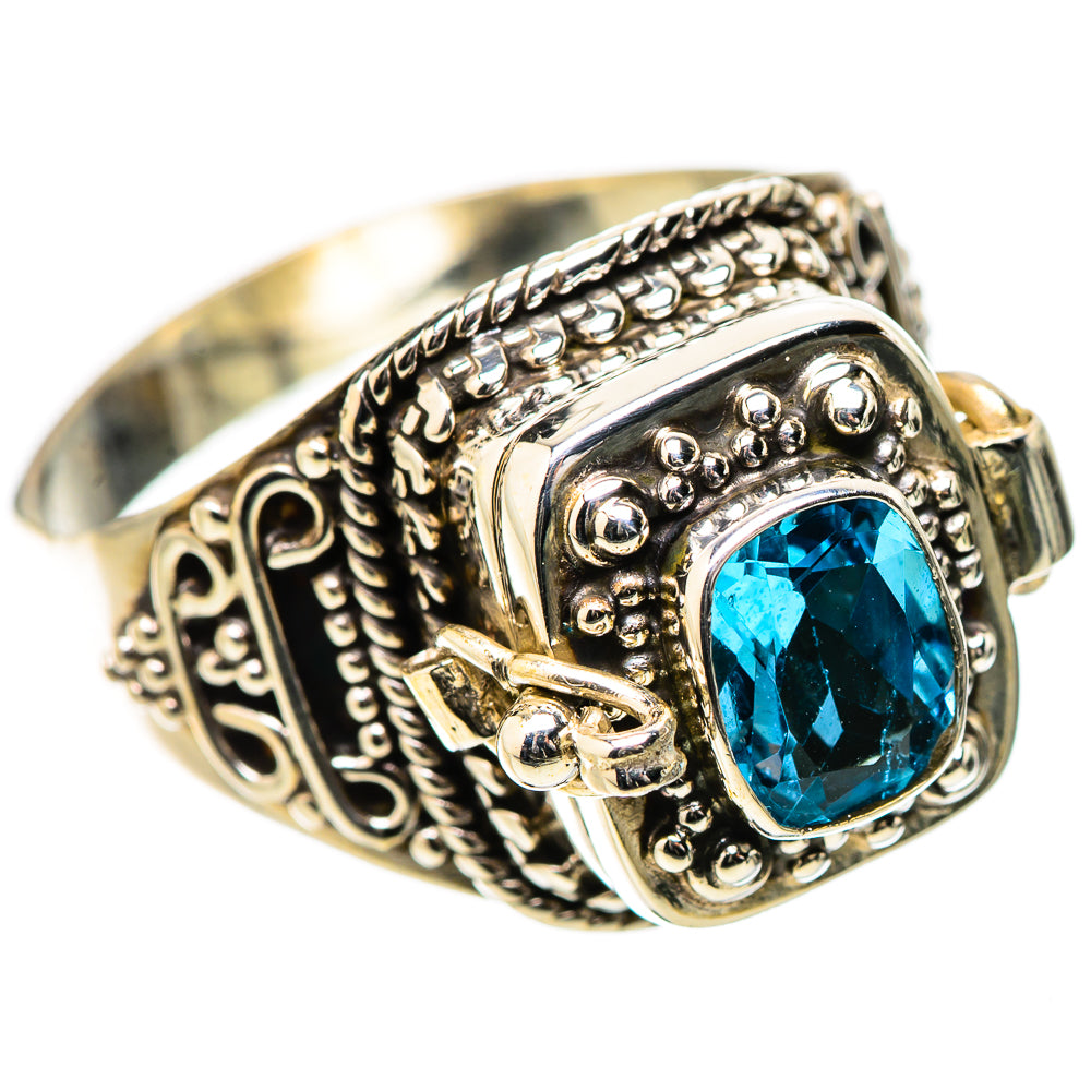 Swiss Blue Topaz Rings handcrafted by Anasilvercos - RING131358 - Photo 2