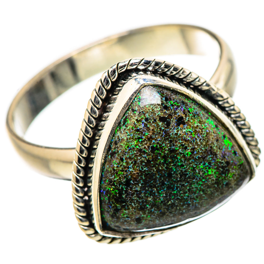 Andamooka Opal Rings handcrafted by Anasilvercos - RING131378 - Photo 2