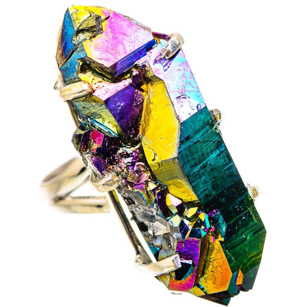 Titanium Sunshine Druzy Rings handcrafted by Anasilvercos - RING131408 - Photo 2