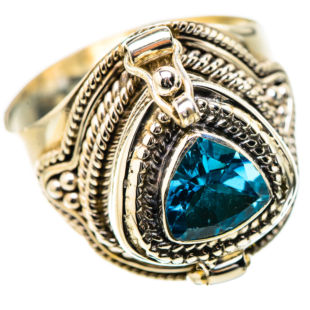Swiss Blue Topaz Rings handcrafted by Anasilvercos - RING131465 - Photo 2