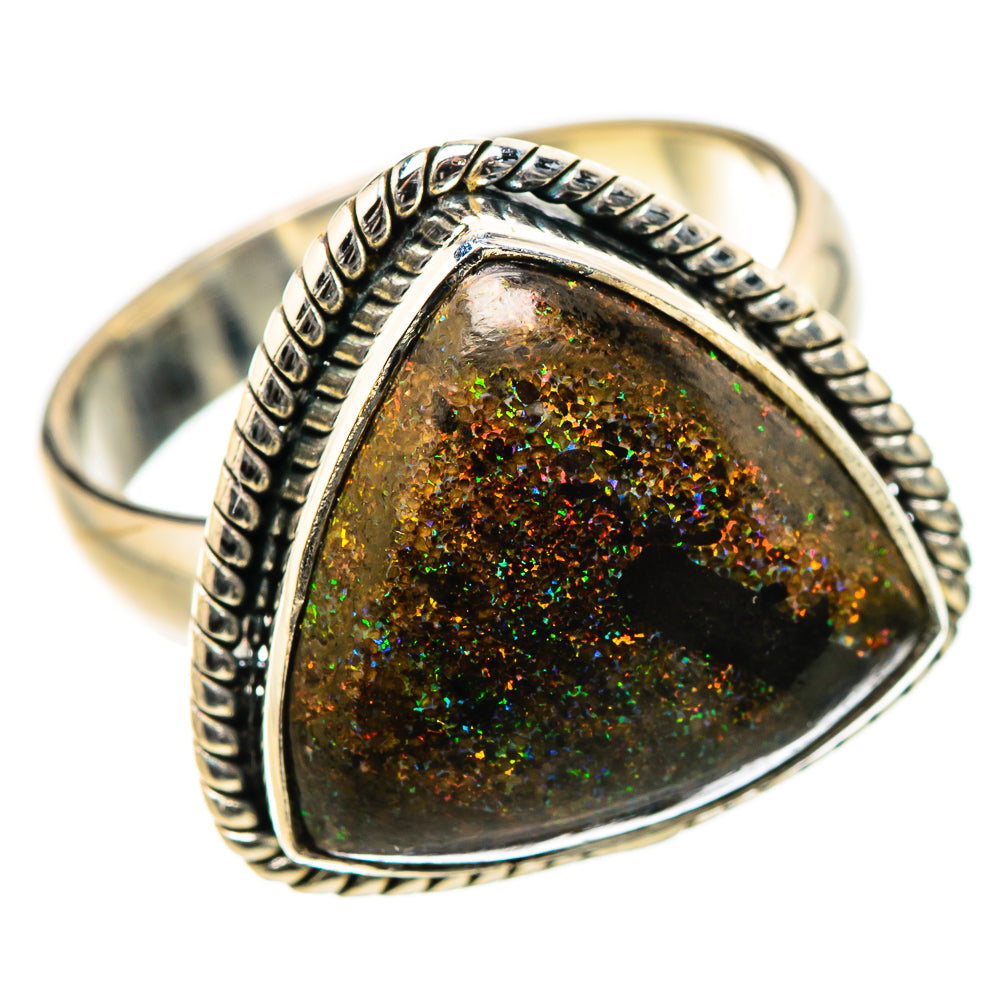Andamooka Opal Rings handcrafted by Anasilvercos - RING131475 - Photo 2