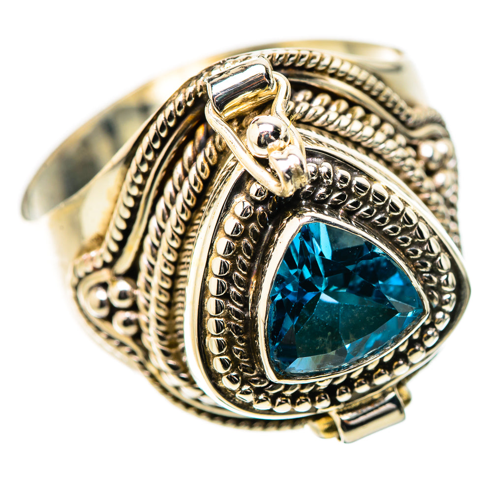 Swiss Blue Topaz Rings handcrafted by Anasilvercos - RING131481 - Photo 2