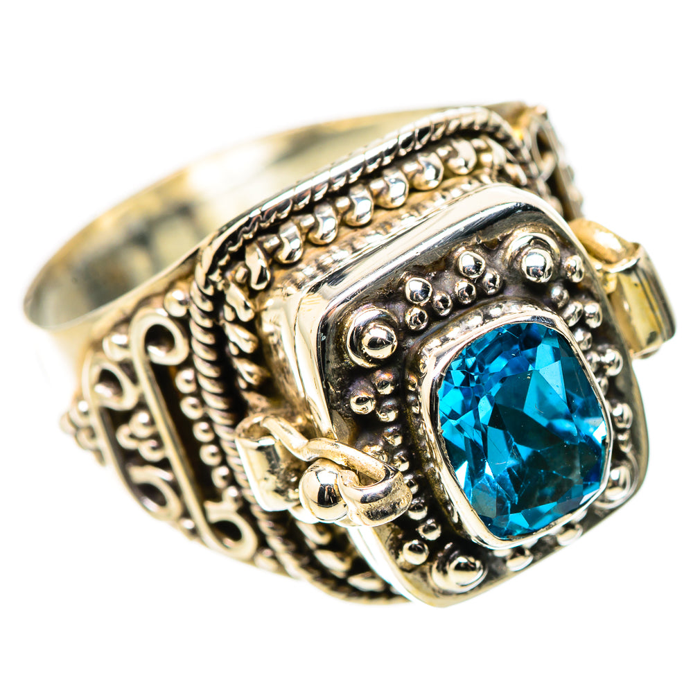 Swiss Blue Topaz Rings handcrafted by Anasilvercos - RING131482 - Photo 2
