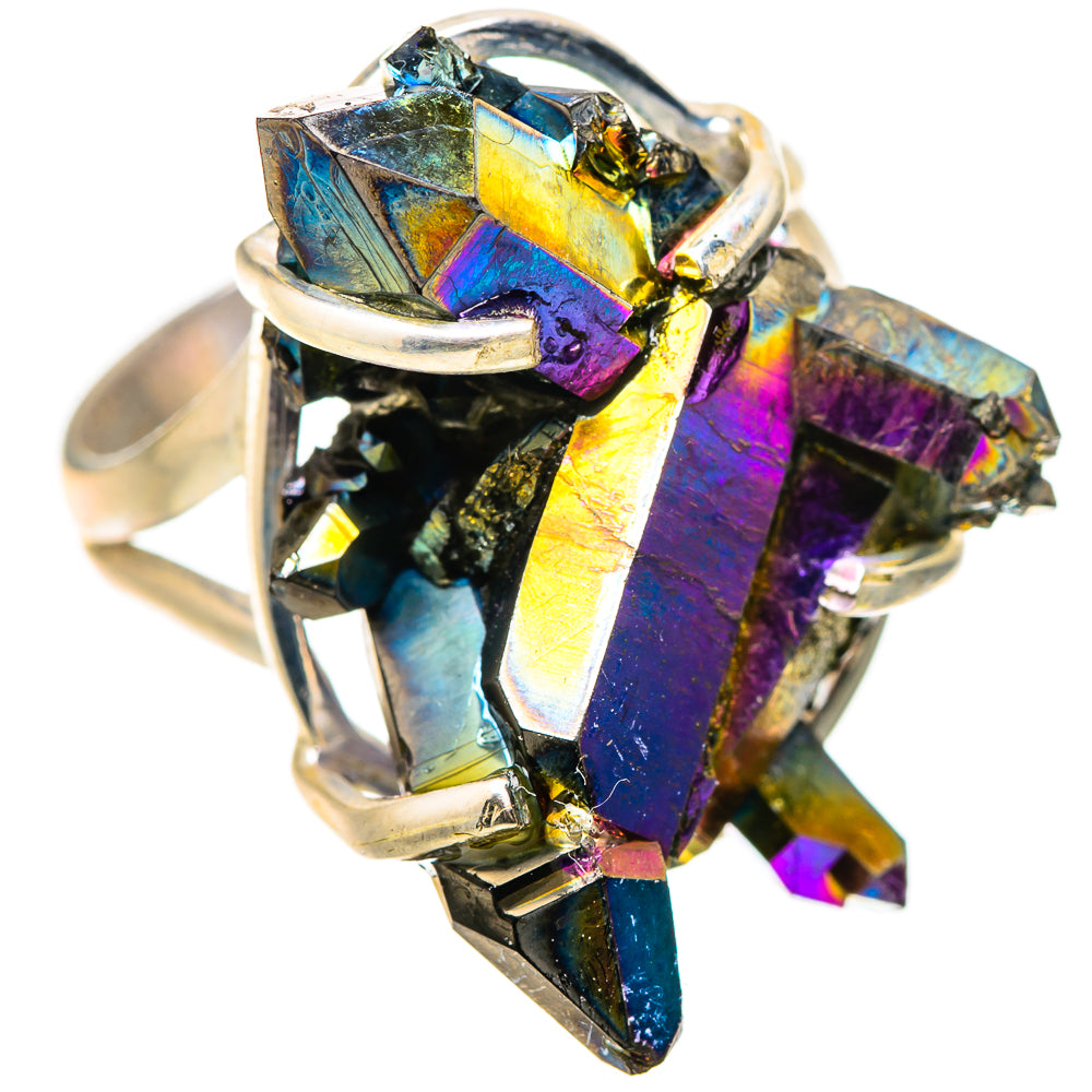 Titanium Sunshine Druzy Rings handcrafted by Anasilvercos - RING131487 - Photo 2