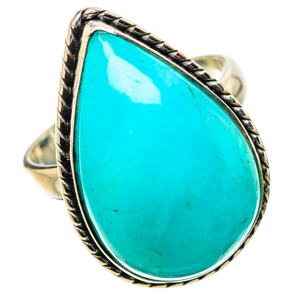 Peruvian Amazonite Rings handcrafted by Anasilvercos - RING131492 - Photo 2