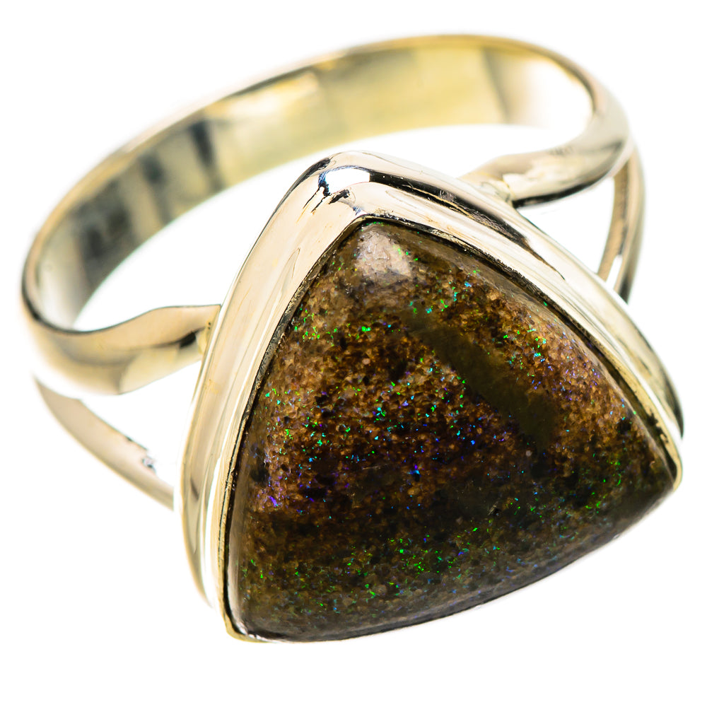 Andamooka Opal Rings handcrafted by Anasilvercos - RING131502 - Photo 2